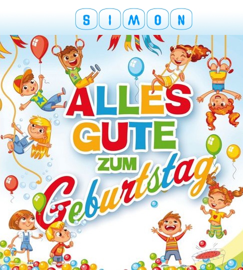 Geburtstagsgre fr das Kind Simon