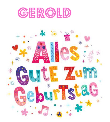 Bunte Geburtstagsgre fr Gerold