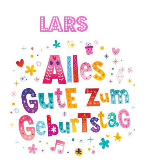 Bunte Geburtstagsgre fr Lars