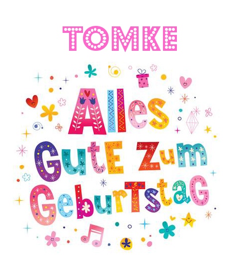 Bunte Geburtstagsgre fr Tomke