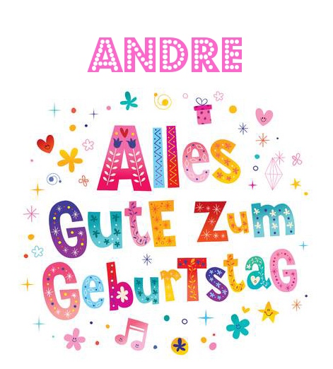 Bunte Geburtstagsgre fr Andre