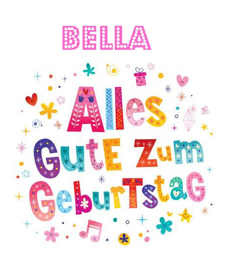 Bunte Geburtstagsgre fr Bella