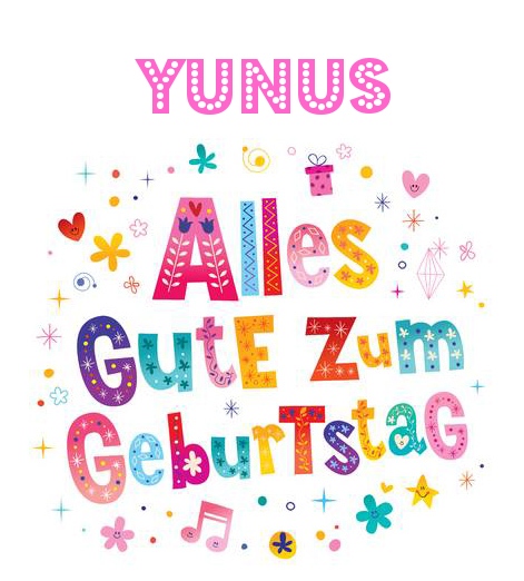 Bunte Geburtstagsgre fr Yunus