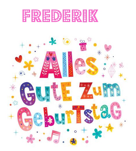 Bunte Geburtstagsgre fr Frederik