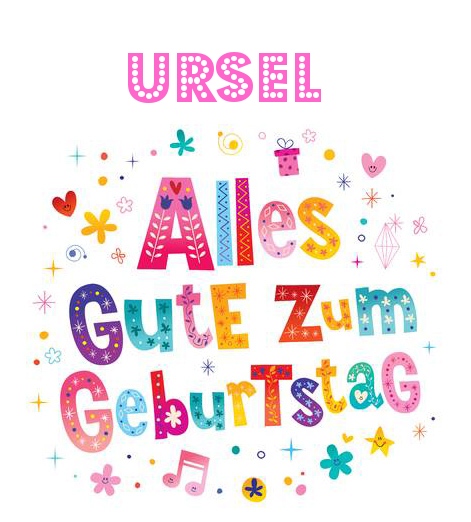 Bunte Geburtstagsgre fr Ursel