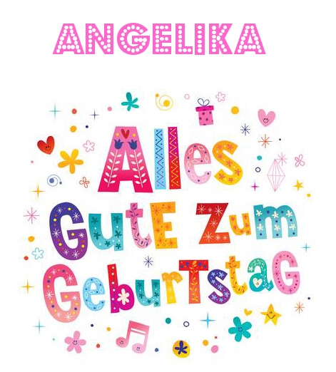 Bunte Geburtstagsgre fr Angelika