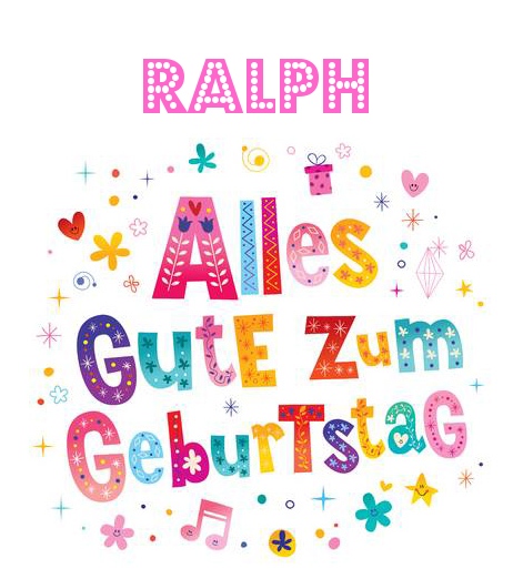 Bunte Geburtstagsgre fr Ralph