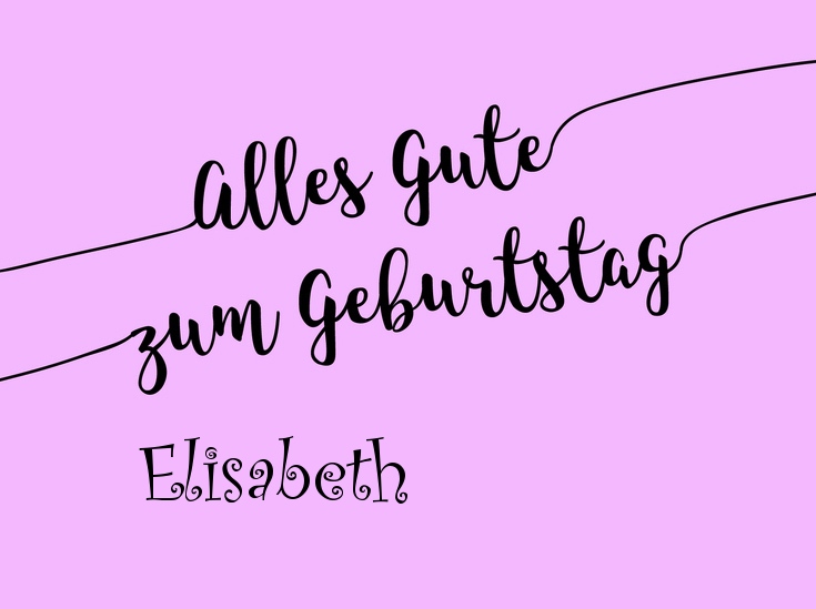 Ein einfacher Geburtstagsgru fr Elisabeth