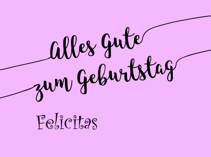 Ein einfacher Geburtstagsgru fr Felicitas