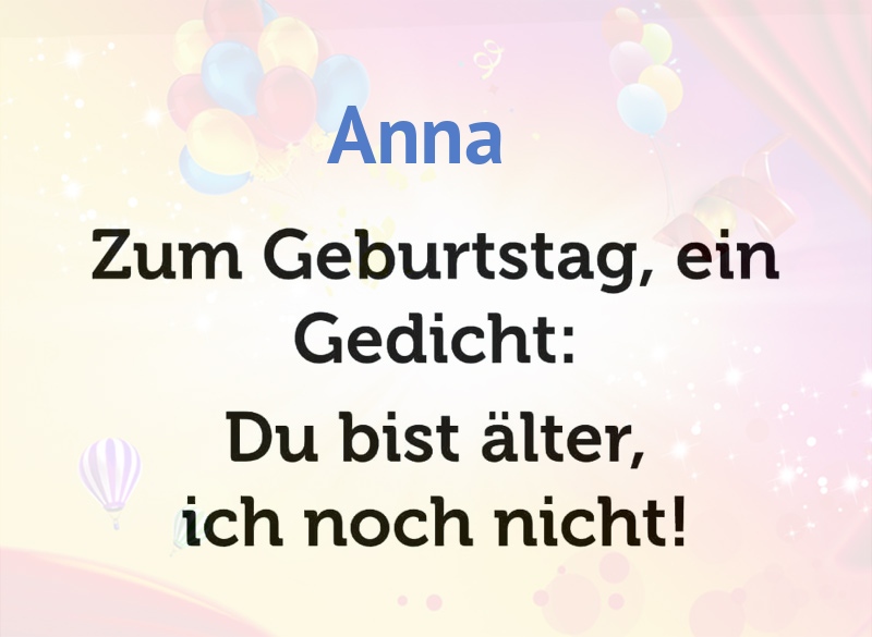 Alles Gute zum Geburtstag, Anna! Bilder Glückwünsche. (33 Stk.)