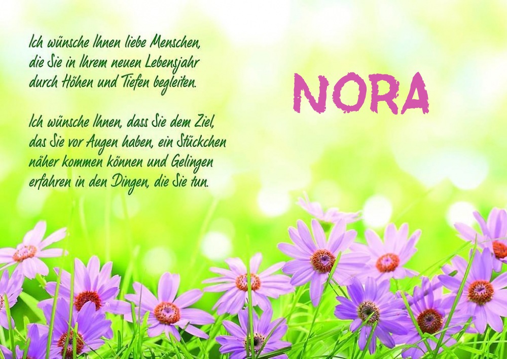 Ein schnes Happy Birthday Gedicht fr Nora