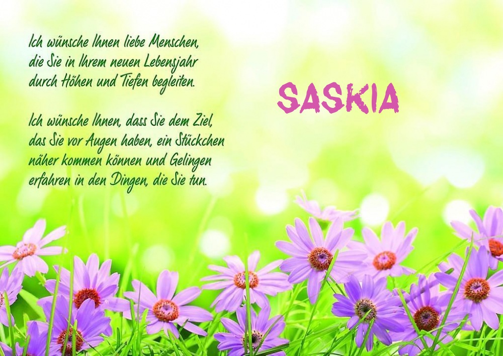 Ein schönes Happy Birthday Gedicht für Saskia Ein schönes Happy Birthday Gedicht für Saskia