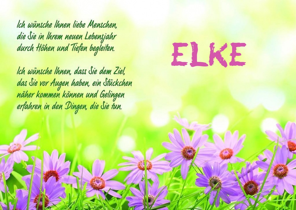 Ein schnes Happy Birthday Gedicht fr Elke