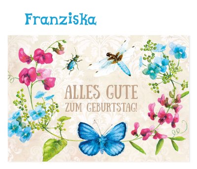 Alles Gute zum Geburtstag des kleinen Bildes fr Franziska