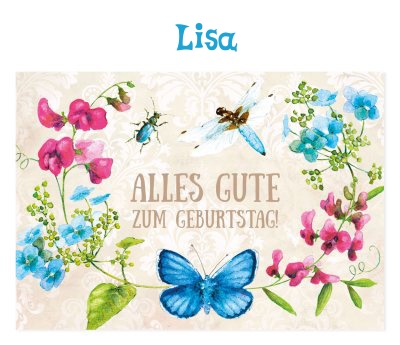 Alles Gute zum Geburtstag des kleinen Bildes fr Lisa