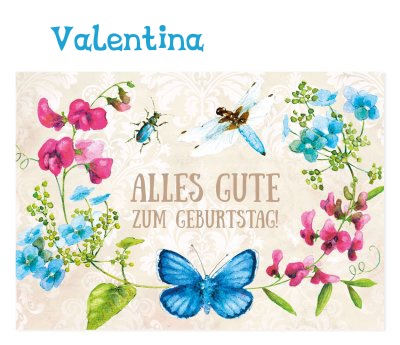 Alles Gute zum Geburtstag des kleinen Bildes fr Valentina