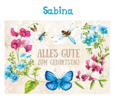 Alles Gute zum Geburtstag des kleinen Bildes fr Sabina