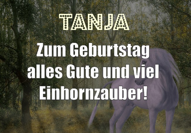 Alles Gute zum Geburtstag Tanja