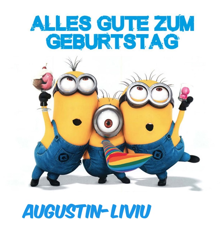 Alles Gute zum Geburtstag von Minions fr Augustin-Liviu