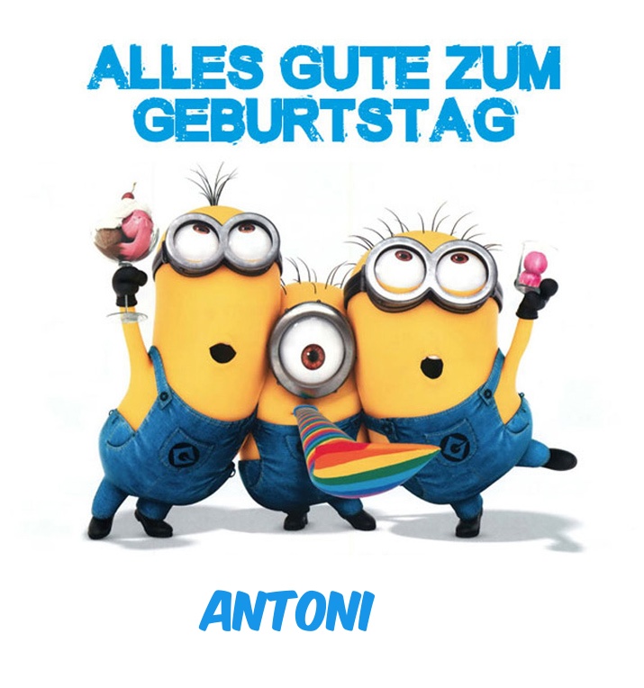 Alles Gute zum Geburtstag von Minions fr Antoni