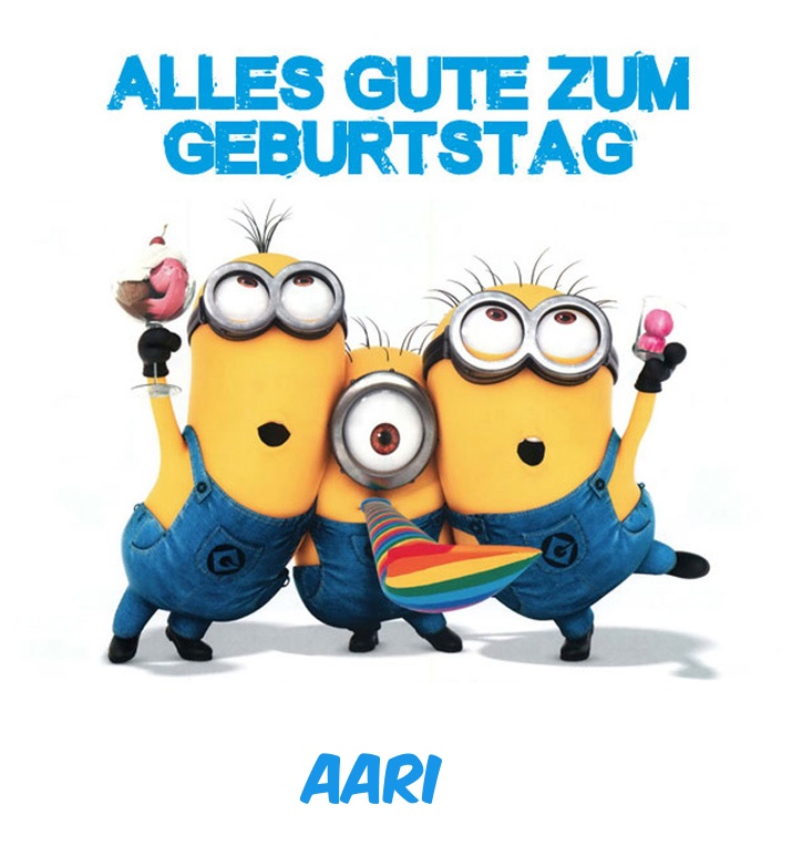 Alles Gute zum Geburtstag von Minions für Aari Alles Gute zum Geburtstag von Minions für Aari