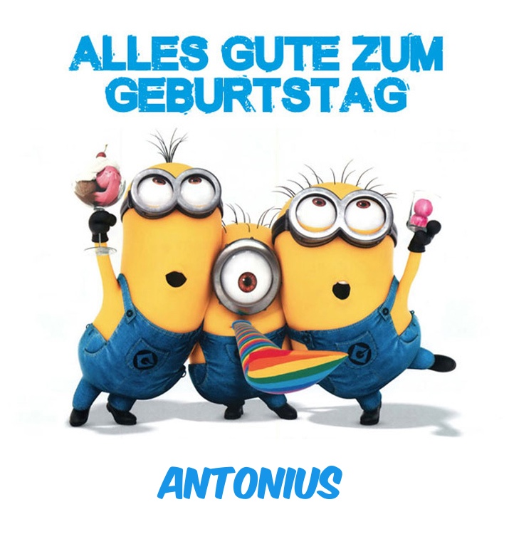 Alles Gute zum Geburtstag von Minions fr Antonius