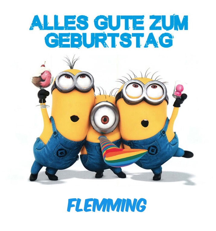 Alles Gute zum Geburtstag von Minions fr Flemming