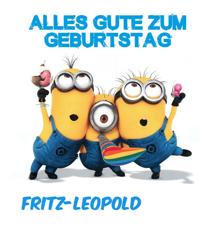 Alles Gute zum Geburtstag von Minions fr Fritz-Leopold