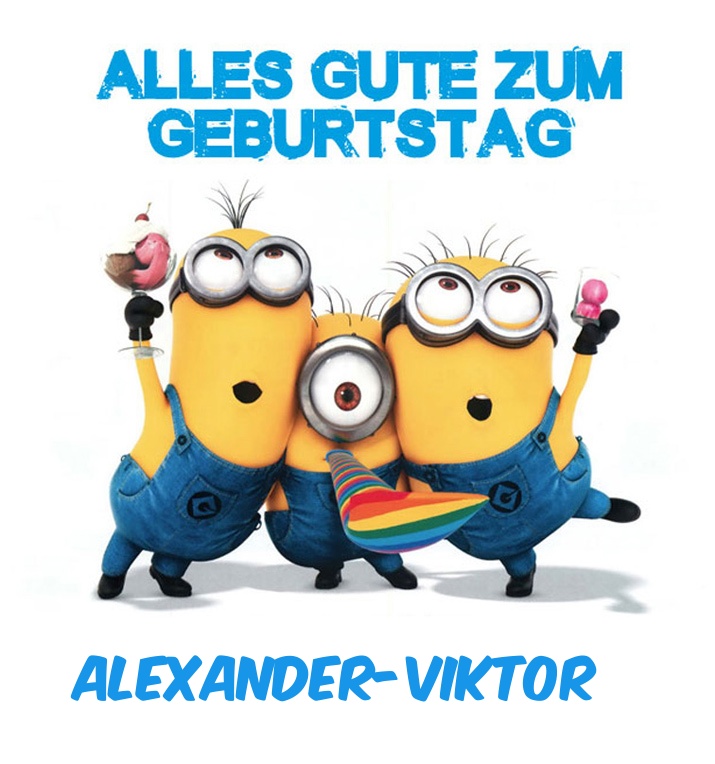 Alles Gute zum Geburtstag von Minions fr Alexander-Viktor