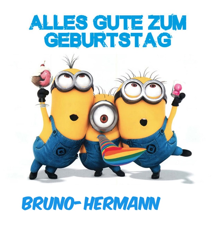 Alles Gute zum Geburtstag von Minions fr Bruno-Hermann