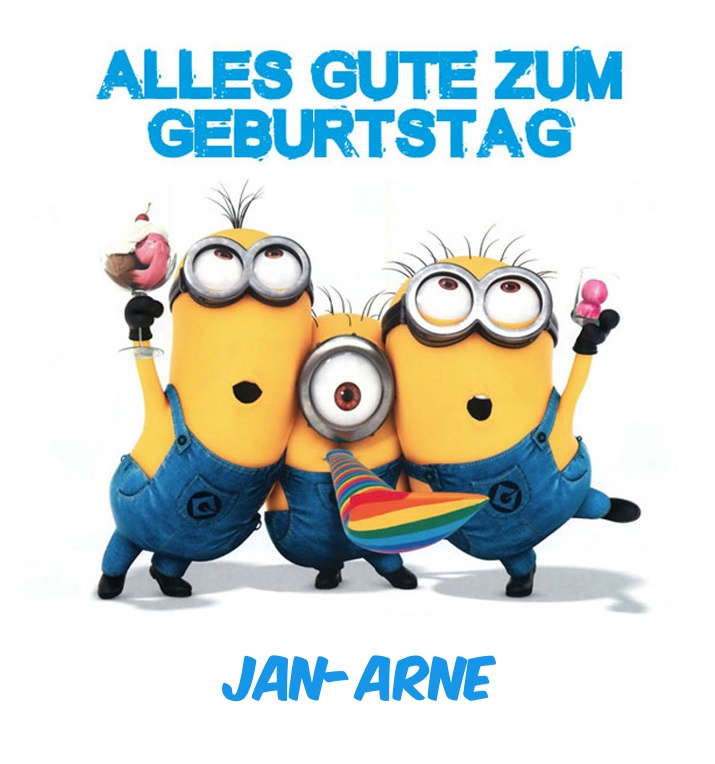 Alles Gute zum Geburtstag von Minions fr Jan-Arne