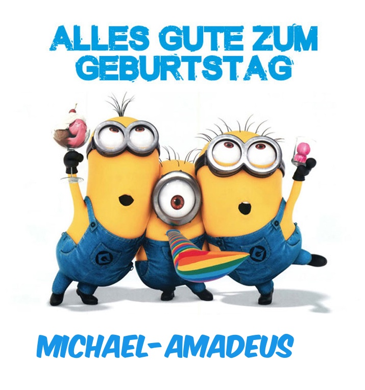 Alles Gute zum Geburtstag von Minions fr Michael-Amadeus