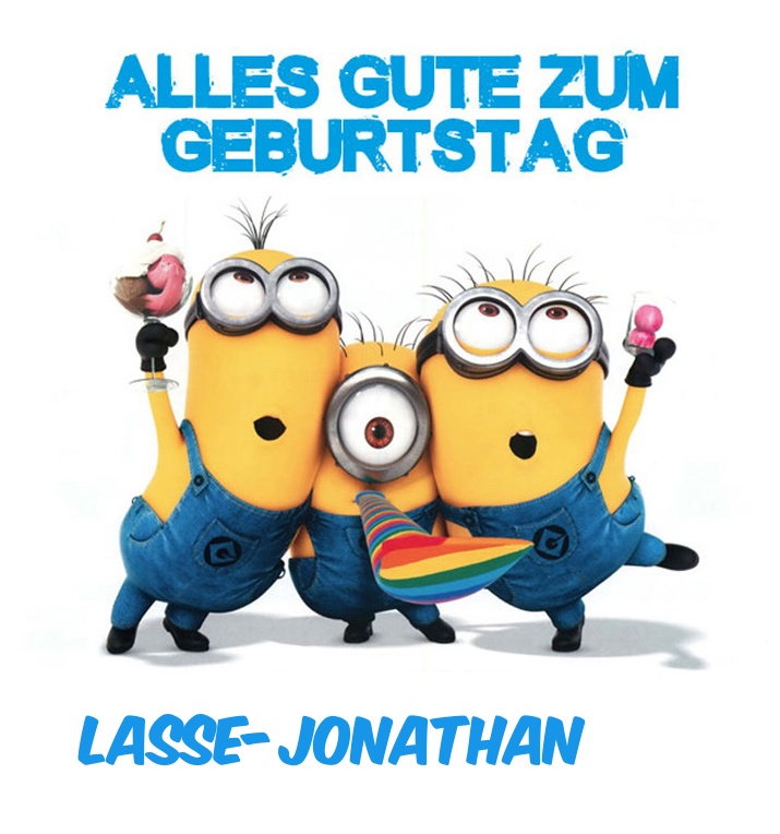 Alles Gute zum Geburtstag von Minions für Lasse-Jonathan Alles Gute zum Geburtstag von Minions für Lasse-Jonathan