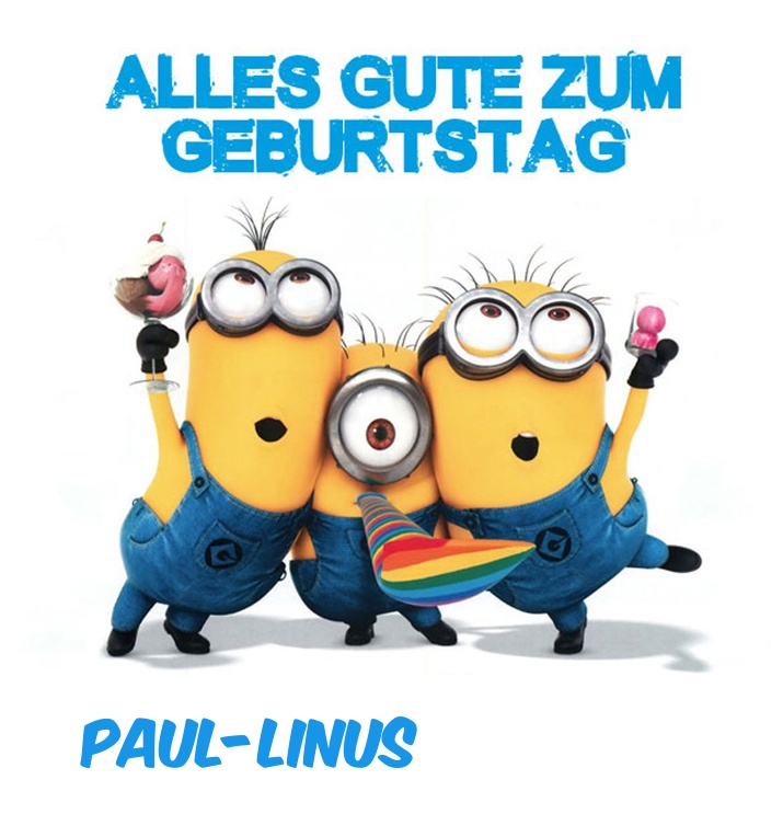 Alles Gute zum Geburtstag von Minions fr Paul-Linus