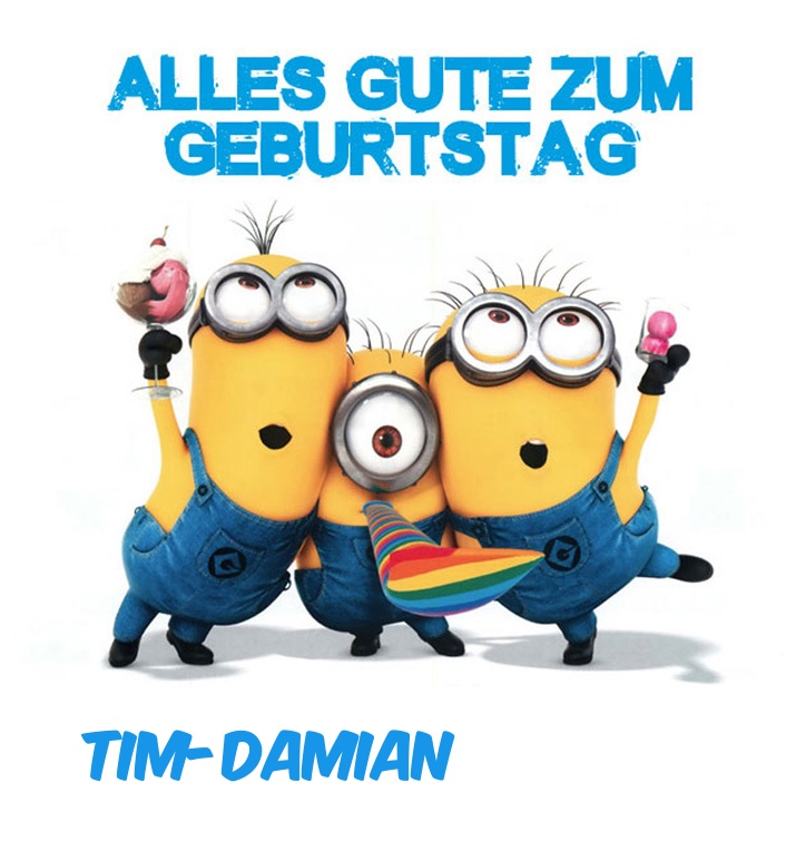 Alles Gute zum Geburtstag von Minions fr Tim-Damian