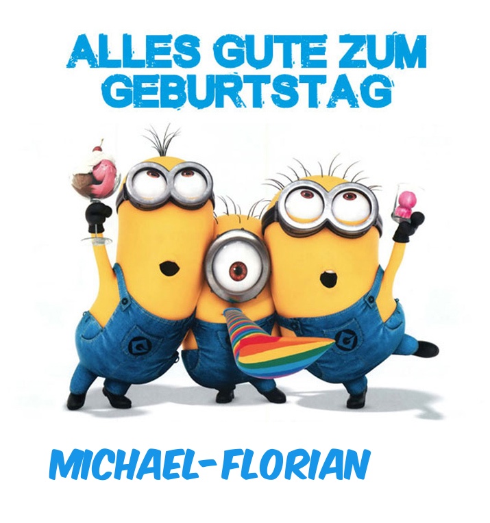 Alles Gute zum Geburtstag von Minions fr Michael-Florian