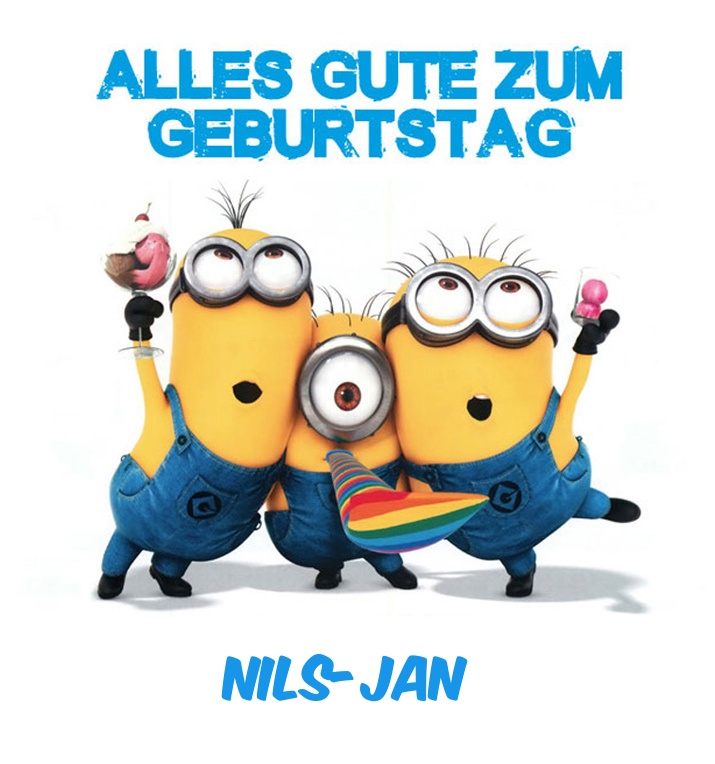 Alles Gute zum Geburtstag von Minions fr Nils-Jan