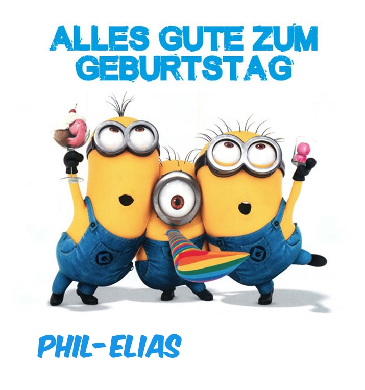 Alles Gute zum Geburtstag von Minions für Phil-Elias Alles Gute zum Geburtstag von Minions für Phil-Elias