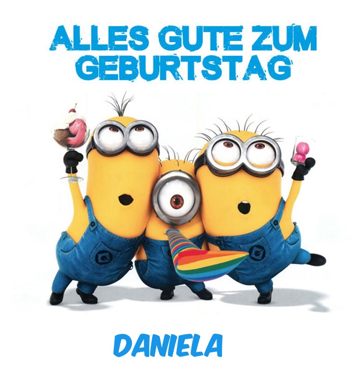 Alles Gute zum Geburtstag von Minions fr Daniela