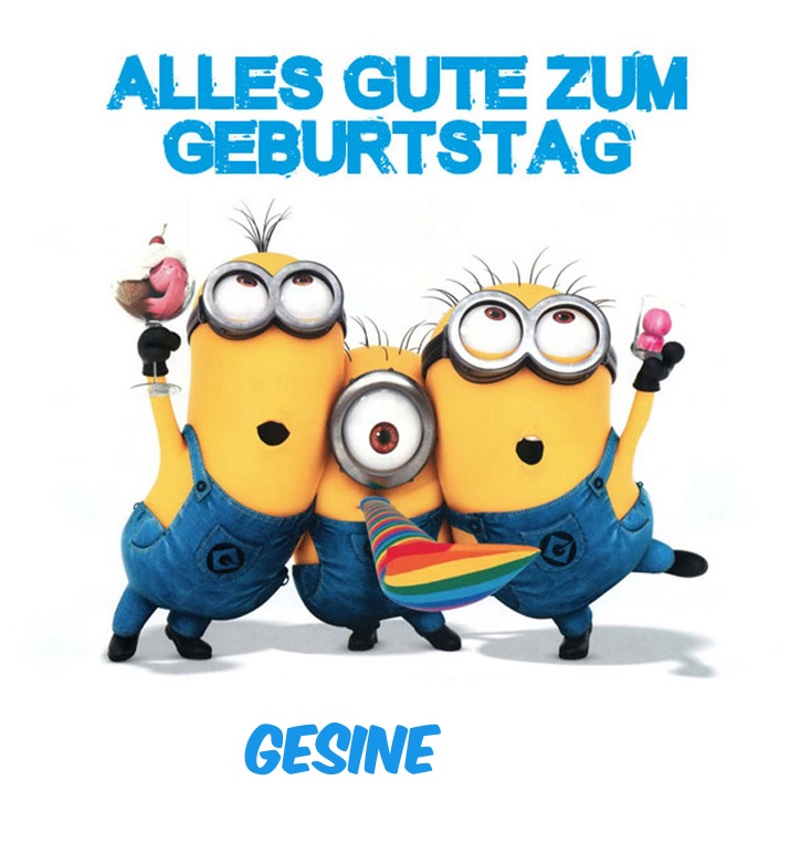 Alles Gute zum Geburtstag von Minions für Gesine Alles Gute zum Geburtstag von Minions für Gesine