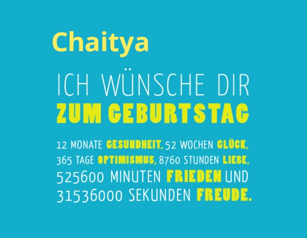 Chaitya, Ich wnsche dir zum geburtstag...