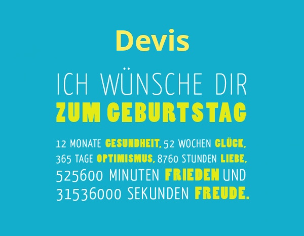 Devis, Ich wnsche dir zum geburtstag...