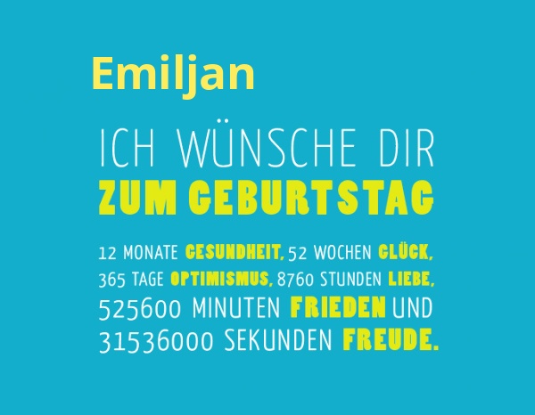 Emiljan, Ich wünsche dir zum geburtstag... Emiljan, Ich wünsche dir zum geburtstag...
