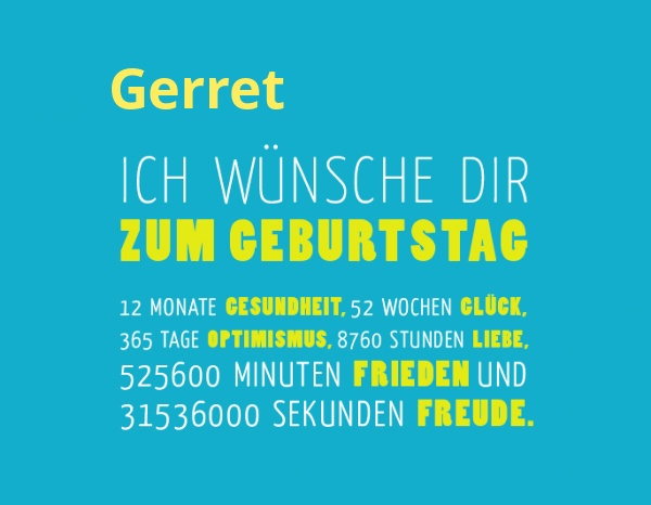 Gerret, Ich wnsche dir zum geburtstag...