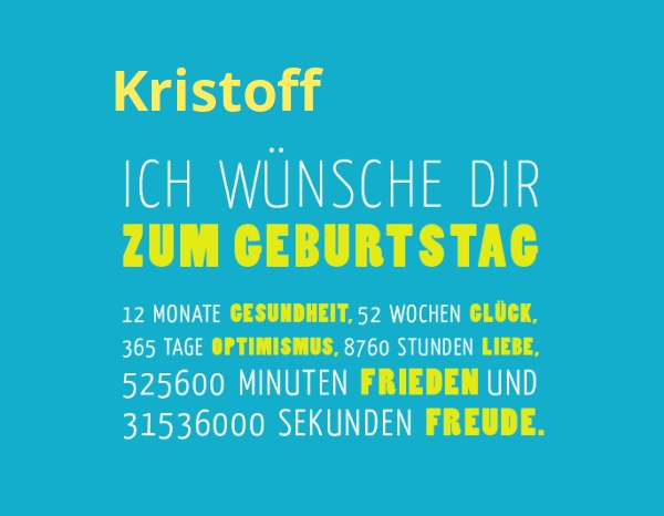 Kristoff, Ich wnsche dir zum geburtstag...