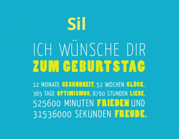 Sil, Ich wünsche dir zum geburtstag... Sil, Ich wünsche dir zum geburtstag...