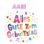 Bunte Geburtstagsgre fr Aari