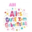 Bunte Geburtstagsgre fr Abi