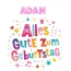 Bunte Geburtstagsgre fr Adan