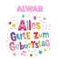 Bunte Geburtstagsgre fr Alwar